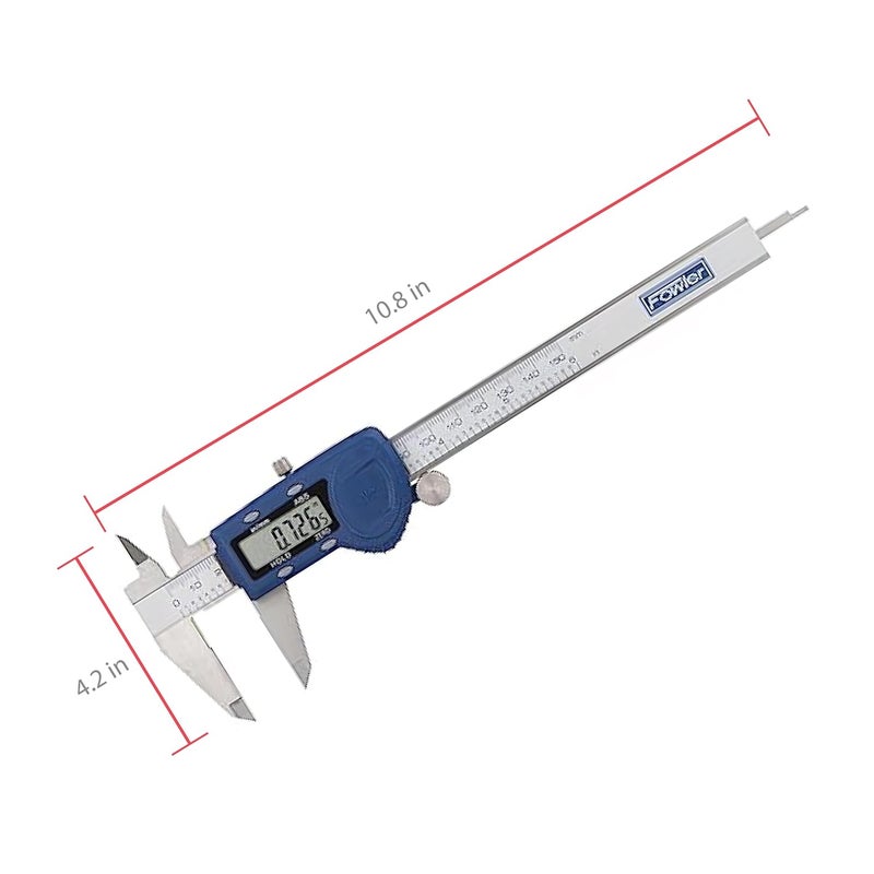 Fowler 54-101-150-2, Xtra-Value Cal Digital Caliper With 0-6"/150MM Measuring Range,Blue - Image 3