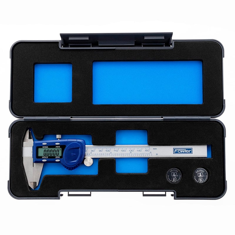 Fowler 54-101-150-2, Xtra-Value Cal Digital Caliper With 0-6"/150MM Measuring Range,Blue - Image 5