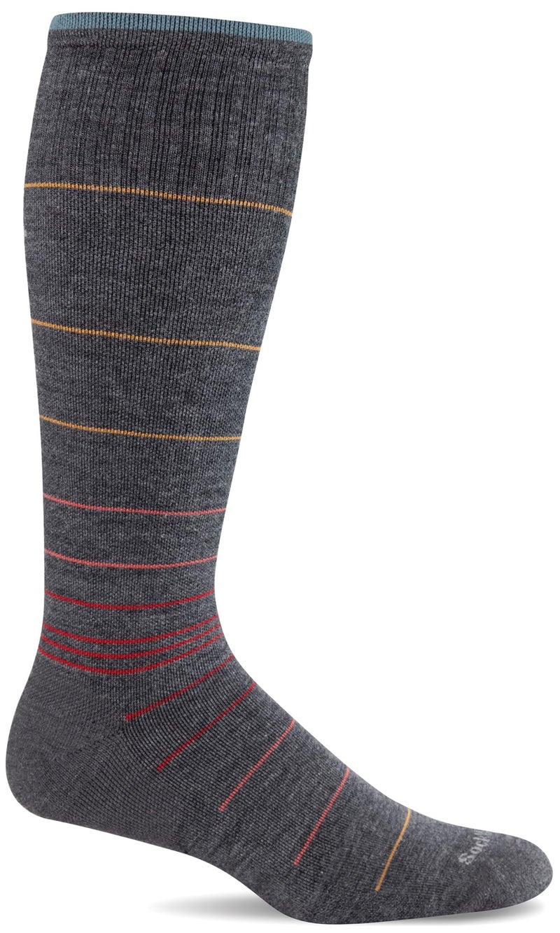 Sockwell Men's Circulator Moderate Graduated Compression Sock, Charcoal 2 - L/XL - Image 1