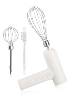 Syarme Milk Frother Hand Mixer Electric, Built-in Large Capacity Battery Rechargeable Frother with 2 Stainless Whisks, 3-Speed Adjustable Coffee Stirrer for Coffee, Milk, Eggs, Cakes, Chocolate, Etc  - Image 1