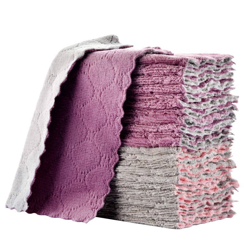 lSmall Reusable Cleaning Cloths 6 x 10 inch Super Absorbent Multipurpose Dish Cloths for Furniture Rags Kitchen Cloths Tableware QuickDrying Towels11PCS