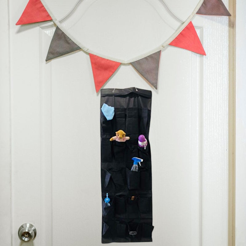 Go Hooked Go Hooked 20 Pockets Organizer Door Hangers Jumbo 20Pocket Multi Utility Organizer for Maximum Storage Space Saving Versatile Durable Multi Purpose Black  - Image 3