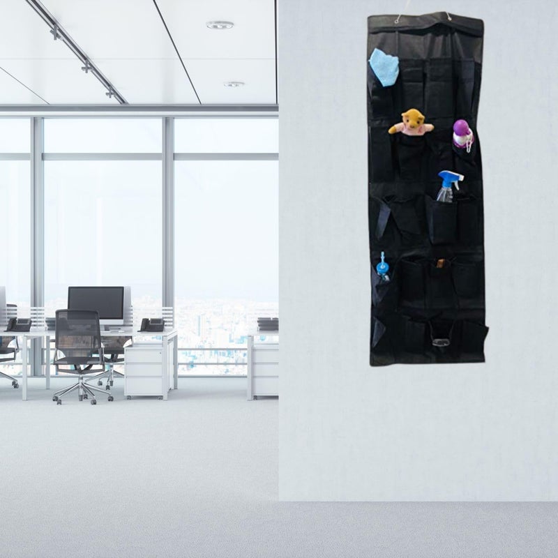 Go Hooked Go Hooked 20 Pockets Organizer Door Hangers Jumbo 20Pocket Multi Utility Organizer for Maximum Storage Space Saving Versatile Durable Multi Purpose Black  - Image 2