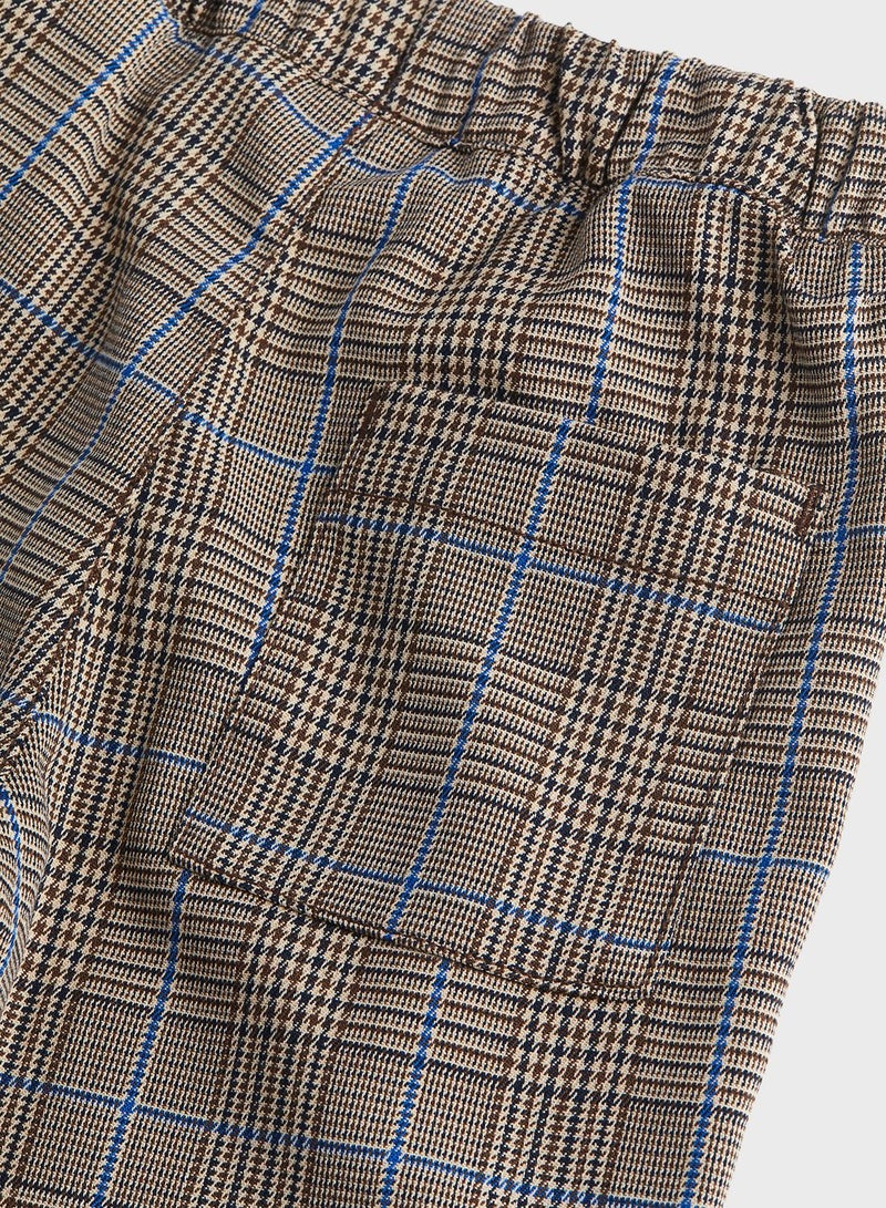 H&M Kids Checkered Straight Fit Joggers  - Image 2