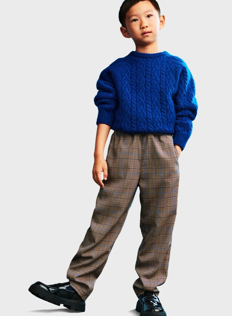 H&M Kids Checkered Straight Fit Joggers  - Image 4