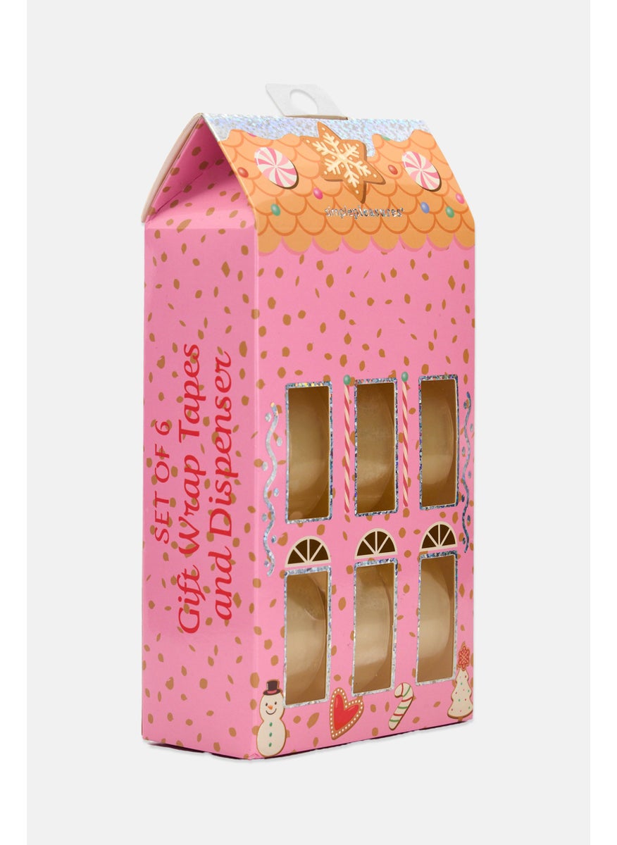 VOTUM - 6 Piece Gift Wrap Tapes And Dispense, Beige - Image 1