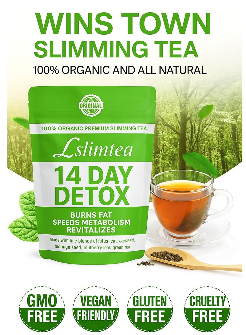 وينز تاون أكياس شاي ديتوكس للمعدة - لدعم صحة الهضم والتمثيل الغذائي (14 كيسًا) - Image 2