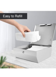 Generic wall-mounted comercial paper towel dispenser brushed stainless steel bathroom hand towel dispenser with lock design large capacity300p c-Fold  300 multi-fold capacity  - Image 4