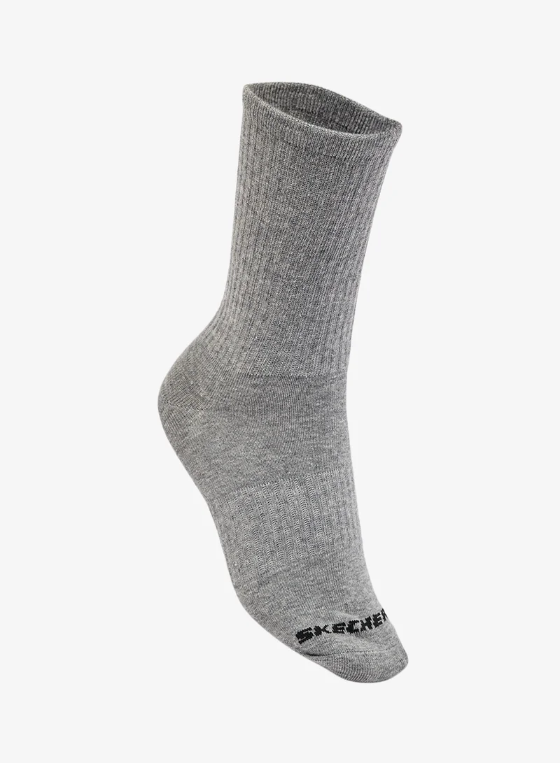 SKECHERS  3 Pack Non-Terry Crew Socks  | Best Price UAE