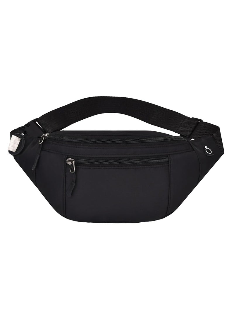 CMGTYYD. حقيبة خصر، حقيبة ظهر رجالية خفيفة الوزن، حقيبة صدر متعددة الأغراض، حقيبة كروس بودي، مناسبة للأنشطة الخارجية، للأولاد، رياضية، سفر، صالة ألعاب رياضية، جري، مشي، ركوب الدراجات، مشي، تخييم، حقيبة سفر خارجية (أسود). - Image 1