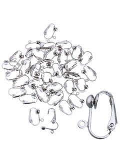 Clip-on Earring Converter, Earring Clip Backs Non-pierced Earring Findings Dangle Earring Clips with Easy Open Loop and Silicone Earring Pads for None Pierced Ears