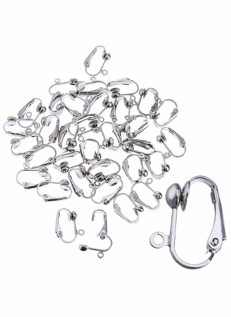 Excefore - Clip-on Earring Converter, Earring Clip Backs Non-pierced Earring Findings Dangle Earring Clips with Easy Open Loop and Silicone Earring Pads for None Pierced Ears - Image 1