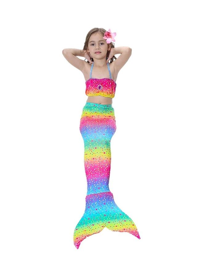 NIBEMINENT 3-Piece Mermaid Swimming Costume Set 120cm - Image 2