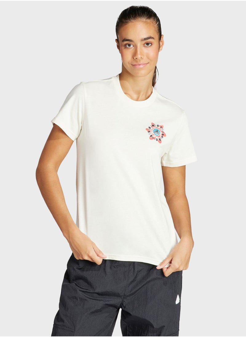 Adidas - Flower Graphic T-Shirt - Image 1