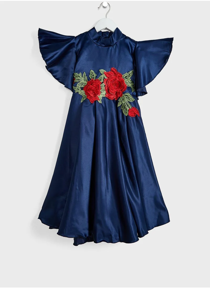 Little Golden Apple Little Embroidery  Dress