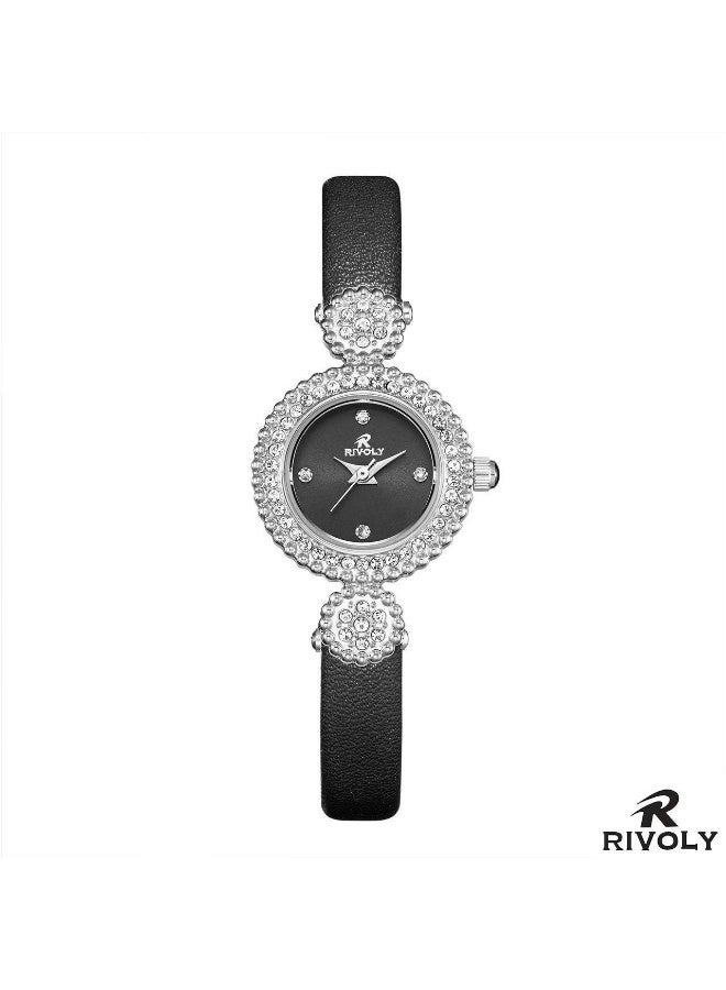 ريفولي ساعة يد نسائية فاخرة من تصميم أنيق بلمسة كريستالية
