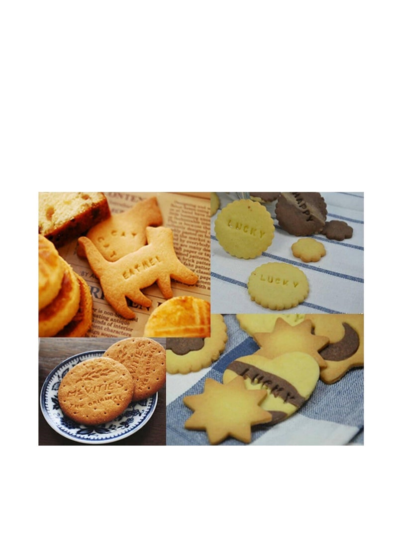 Gracelife 73 pcs Alphabet, Number, Letter Symbols Biscuit Fondant Cake/Cookie Stamp Impress Embosser cutter - Mold Tool Set - Image 4