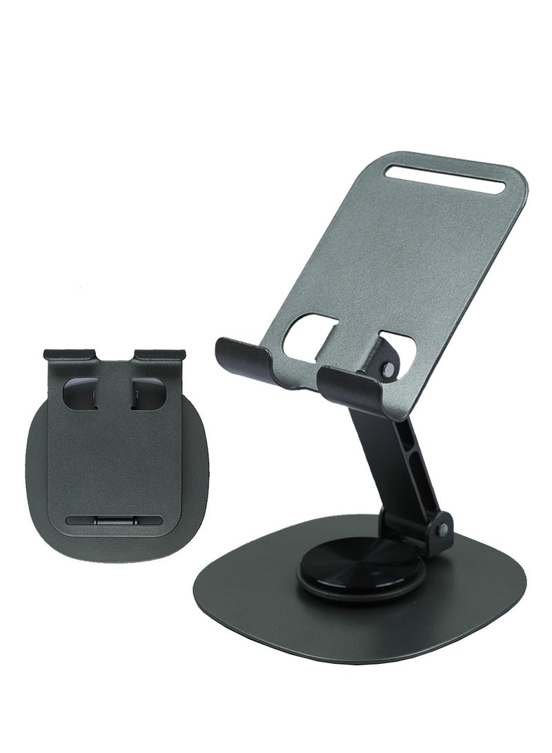 Meishida Foldable Cell Phone Stand, 360° Rotating Desk Phone Holder, Adjustable Phone Holder for Desk - Image 1