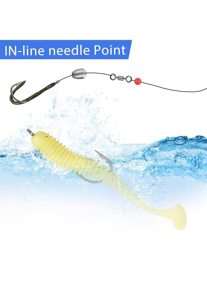 VATEICO Aberdeen Hook Set,150pcs Fishing Hooks Long Shank Offset Hook Light Wire Fish Hook High Carbon Steel Freshwater Bass Catfish Trout Mix Color Small Size - Image 5