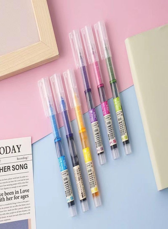sencoo 12 pack Color Rolling Ball Pens Quick-Drying Ink 0.5 mm Extra Fine Point Pens Liquid Ink Pen Rollerball Pens, Office Supplies - Image 4