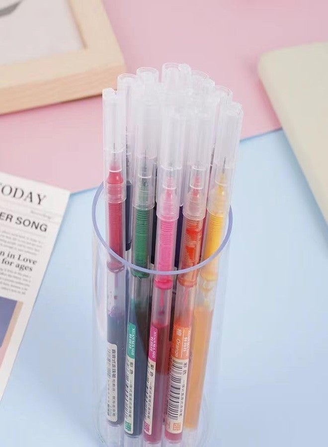 sencoo 12 pack Color Rolling Ball Pens Quick-Drying Ink 0.5 mm Extra Fine Point Pens Liquid Ink Pen Rollerball Pens, Office Supplies - Image 3