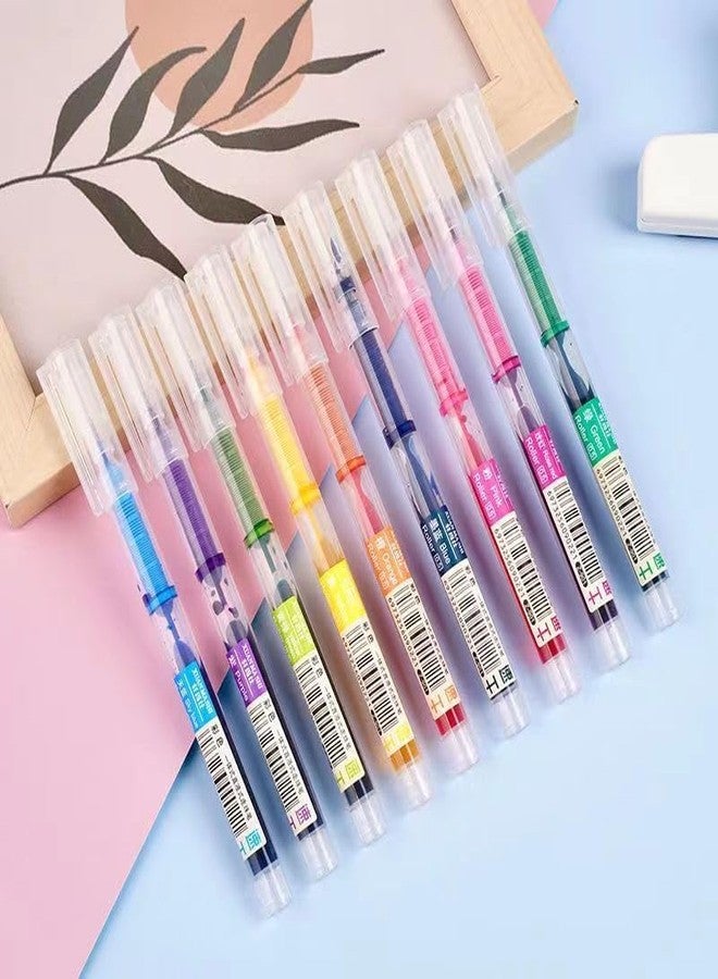 sencoo 12 pack Color Rolling Ball Pens Quick-Drying Ink 0.5 mm Extra Fine Point Pens Liquid Ink Pen Rollerball Pens, Office Supplies - Image 2
