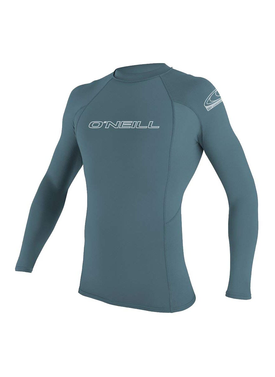 O'NEILL O' NEILL Men's Basic Skins 50+ Long Sleeve Rash Guard, Dusty Blue, 2XL  - Image 1