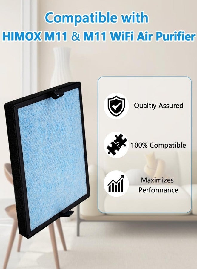 بي بي تي بام بوتس فلتر بديل من BBT BAMBOOST متوافق مع جهاز تنقية الهواء HIMOX M11 و M11 WiFi، فلتر 3 في 1 وفلتر كربون نشط عالي الكفاءة، عبوة من 3 قطع - Image 4