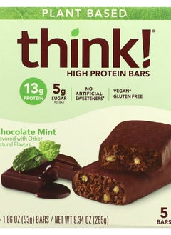 Think High Protein Bars Chocolate Mint 5 Bars 1.86 oz (53 g) Each 