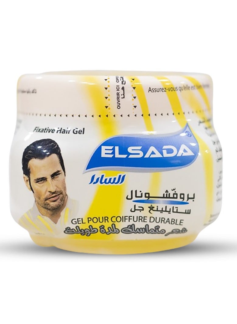 Elsada - Elsada Professional Styling Gel Long Lasting Hold Hair Styling Yellow 500 Ml - Image 1