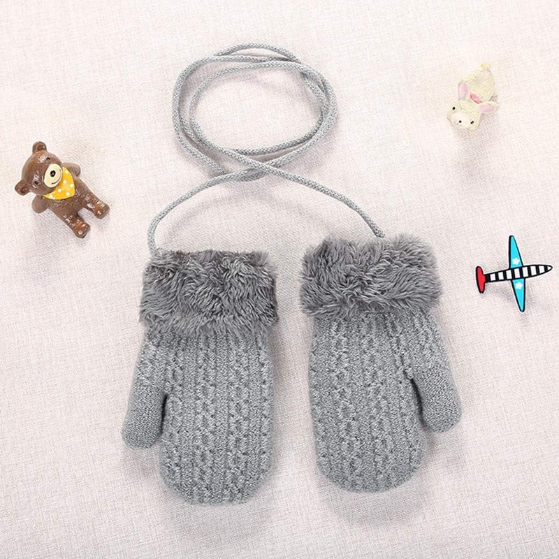 Holiberty Toddler Kids Warm Winter Gloves Cute Infant Baby Boys Girls Thick Fleece Lined Full Finger Ski Snow Gloves Mittens - Image 2