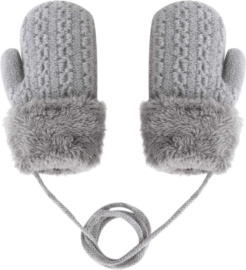 Holiberty Toddler Kids Warm Winter Gloves Cute Infant Baby Boys Girls Thick Fleece Lined Full Finger Ski Snow Gloves Mittens - Image 1
