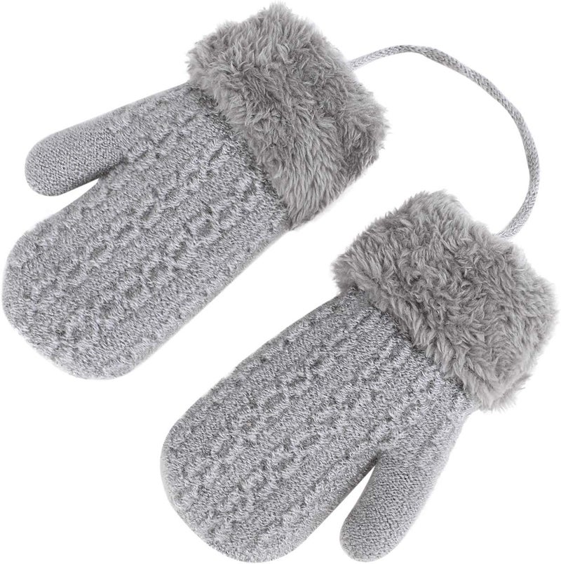 Holiberty Toddler Kids Warm Winter Gloves Cute Infant Baby Boys Girls Thick Fleece Lined Full Finger Ski Snow Gloves Mittens - Image 4