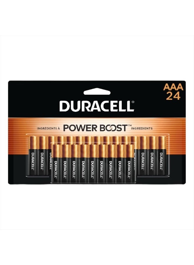 Duracell بطاريات دوراسيل كوبر توب AAA مع مكونات تعزيز الطاقة، عبوة 24 عدداً بطارية AAA مع طاقة طويلة الأمد، بطارية قلوية AAA للأجهزة المنزلية والمكتبية - Image 1