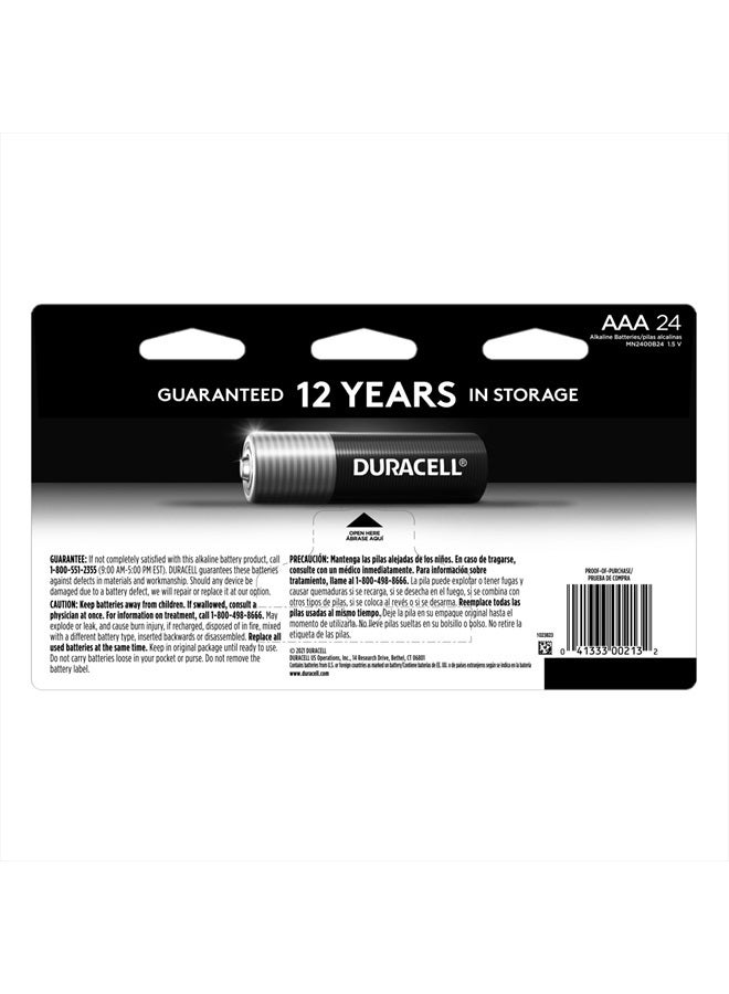 Duracell بطاريات دوراسيل كوبر توب AAA مع مكونات تعزيز الطاقة، عبوة 24 عدداً بطارية AAA مع طاقة طويلة الأمد، بطارية قلوية AAA للأجهزة المنزلية والمكتبية - Image 2