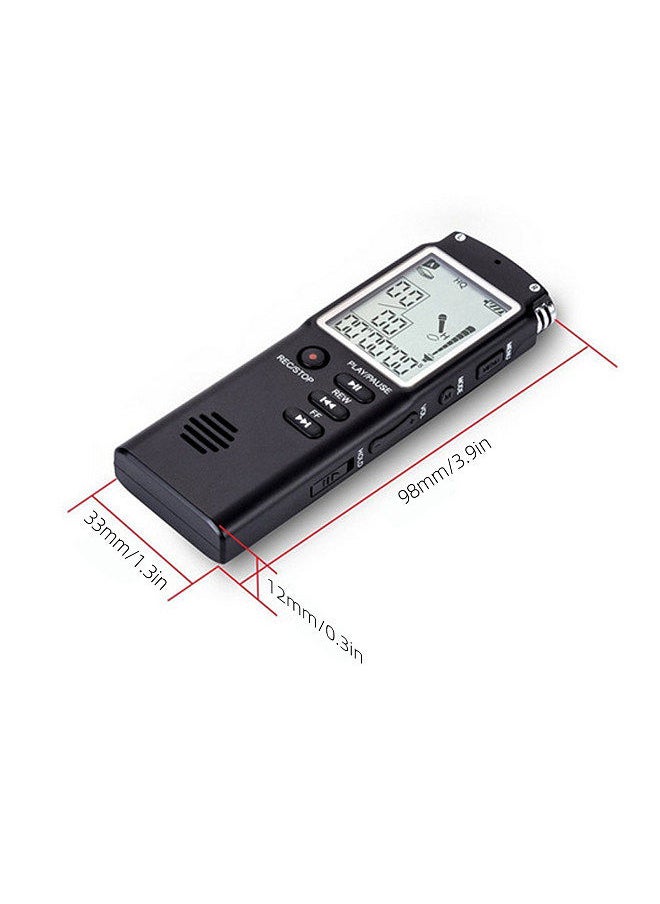 Generic - 32GB Digital Voice Recorder Voice Activated Recorder MP3 Player 1536Kbps HD Recording Noise Reduction Dual Condenser Microphone 13h Continuous recording with WAV MP3 Player Telephone Recording - Image 1
