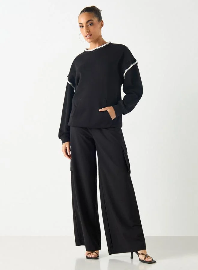2Xtremz 2Xtremz Textured Sweatshirt with Long Sleeves