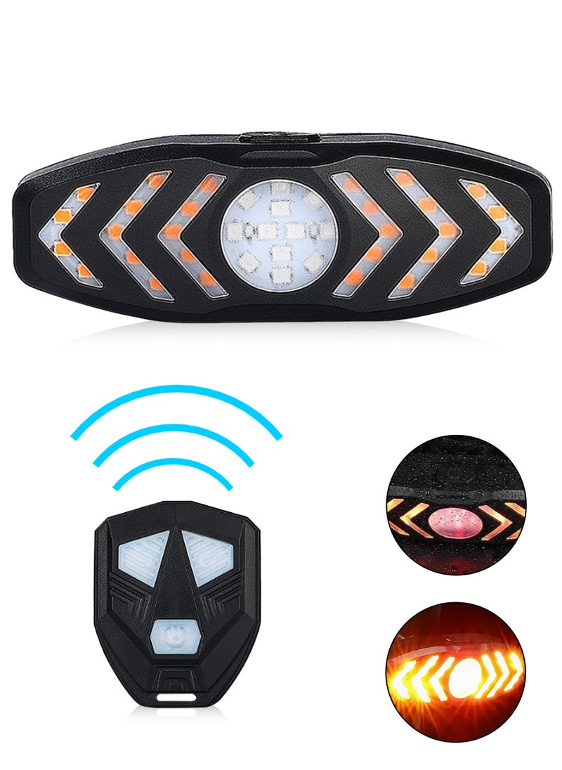 WEST BIKING Bicycle Tail Light with Remote Control, Bicycle Light Group, USB Rechargeable Bicycle Tail light, Turn Signal, Waterproof 5 Modes, Night Riding Warning Light, Red Light, Road Mountain Biking Equipment, Suitable for Riding,9.75*3.4cm  - Image 1