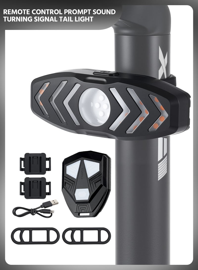 ويست بايكنج مصباح ذيل للدراجة مع جهاز تحكم عن بعد ، مجموعة إضاءة الدراجات ، مصباح خلفي للدراجة USB قابل لإعادة الشحن ، إشارة انعطاف ، 5 أوضاع مقاومة للماء ، ضوء تحذير ركوب ليلي ، ضوء أحمر ، معدات ركوب الدراجات الجبلية على الطريق ، مناسبة للركوب ، 9.75 * 3.4 سم - Image 1