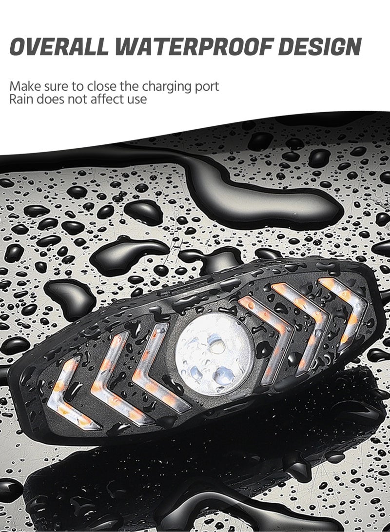 ويست بايكنج مصباح ذيل للدراجة مع جهاز تحكم عن بعد ، مجموعة إضاءة الدراجات ، مصباح خلفي للدراجة USB قابل لإعادة الشحن ، إشارة انعطاف ، 5 أوضاع مقاومة للماء ، ضوء تحذير ركوب ليلي ، ضوء أحمر ، معدات ركوب الدراجات الجبلية على الطريق ، مناسبة للركوب ، 9.75 * 3.4 سم - Image 3