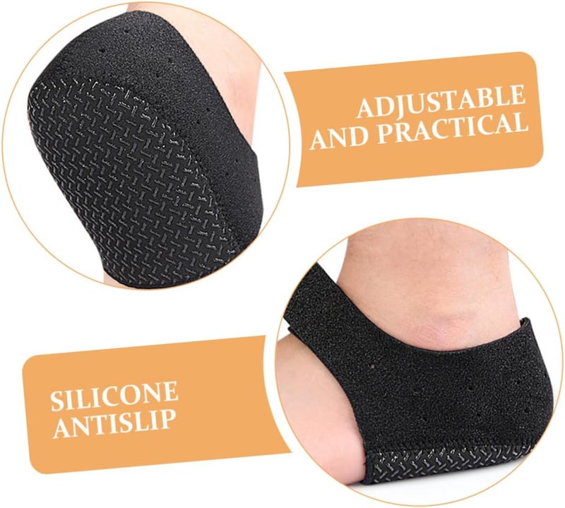 IMIKEYA Silicone Heel Cushion Sleeve Adjustable Soft Anti-Friction Heel Pads for Sports and Foot Protection Large Size for Men and Women - Image 3