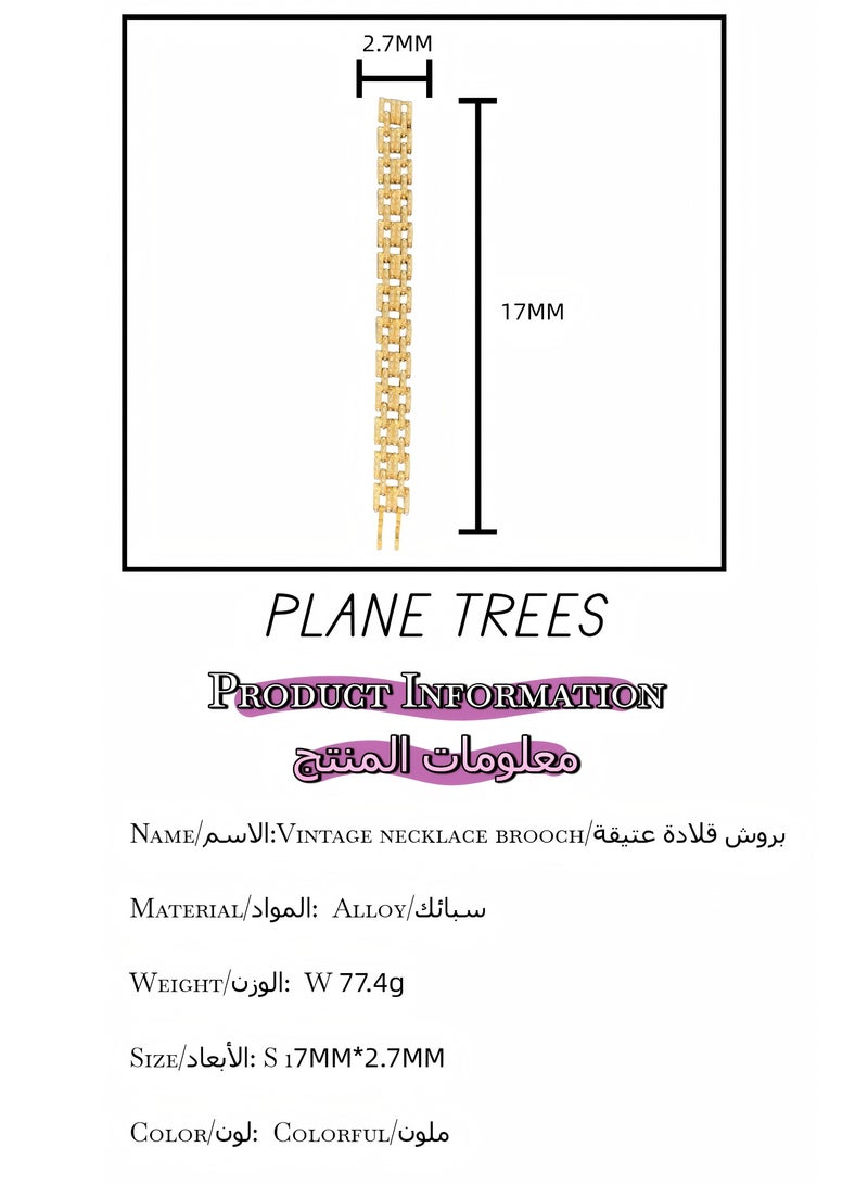 Plane Trees Gold Geometric Link Bracelet with Sparkling Crystals – PLANE TREES - Image 3