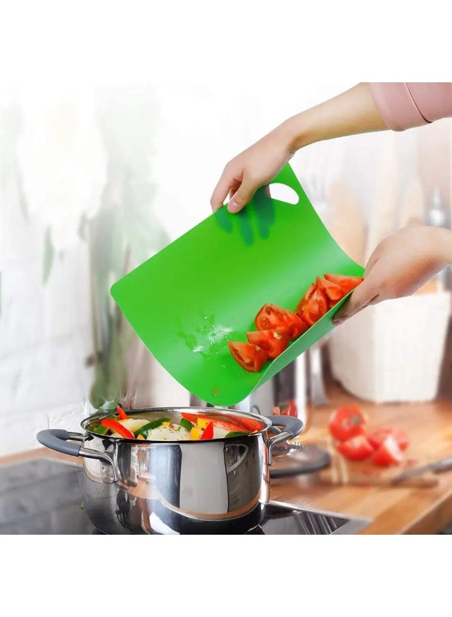 4pieces Flexible Kitchen Plastic Cutting Board Mats BPA Free Non Slip Durable Cutting Mat for Meat and Vegetables Fish Fruit With Hook - Image 5
