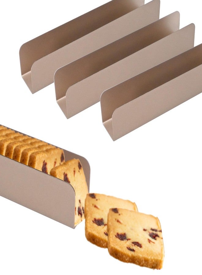MDEOOSKY 4PCS Cookie Cutter Long Non- Stick, Rectangle Cookie Cutters, Carbon Steel Cookie Mold, U Shape Biscuit Cake Bread Mold for Baking Fondant Baguette Dessert, 9.5"x1.8"x1.6" - Image 1
