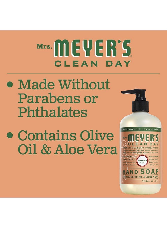 Mrs. Meyer's Clean Day Hand Soap Made With Essential Oils Biodegradable Formula Geranium 12.5 Fl. Oz Pack Of 3 - Image 5