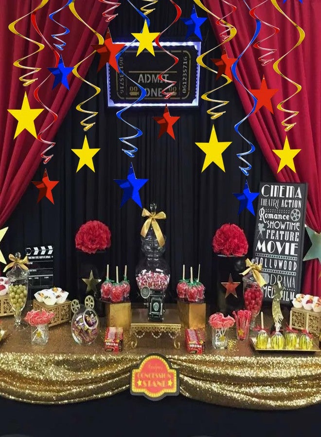 بيشيدا زينة بيشيدا المعلقة على شكل نجمة حمراء وزرقاء وذهبية، لوازم حفلات أعياد الميلاد المعلقة لحفلات التخرج وحفلات الزفاف وحفلات استقبال المولود الجديد، عبوة من 15 قطعة - Image 4