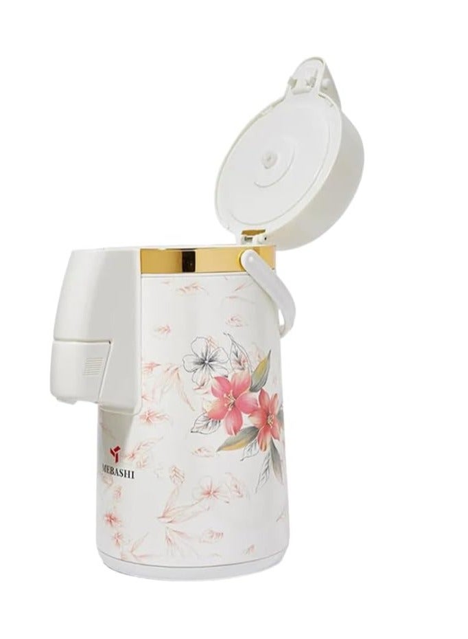 MEBASHI 3L Vacuum Flask with Push-Button Lock and Pump Action - Plastic White(ME-HXC3000F) - Image 2