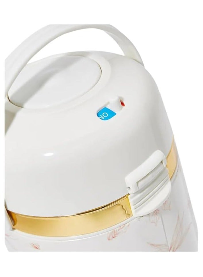 MEBASHI 3L Vacuum Flask with Push-Button Lock and Pump Action - Plastic White(ME-HXC3000F) - Image 3