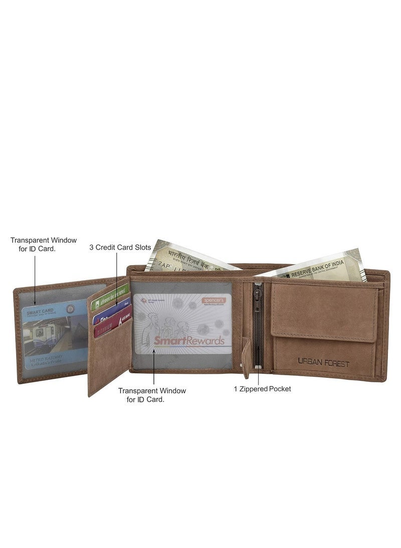 URBAN FOREST Zeus Vintage Tobacco Leather Wallet for Men - Image 4