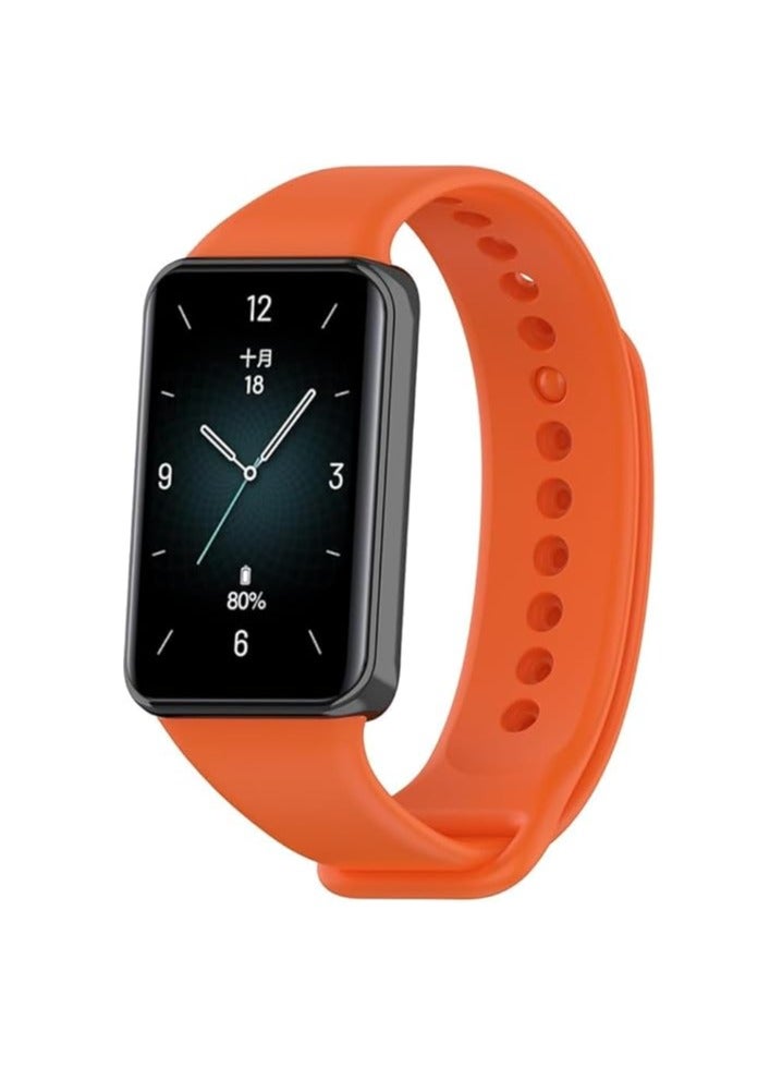 Strap Compatible with Honor Band 9, Adjustable Sport Strap, Replacement Strap Compatible with Honor Band 9 (Orange)